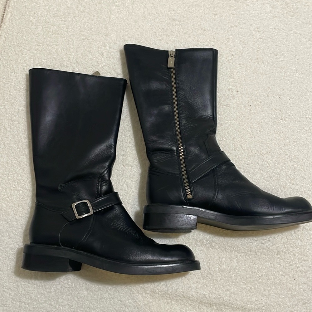 Vintage Coach leather moto boots